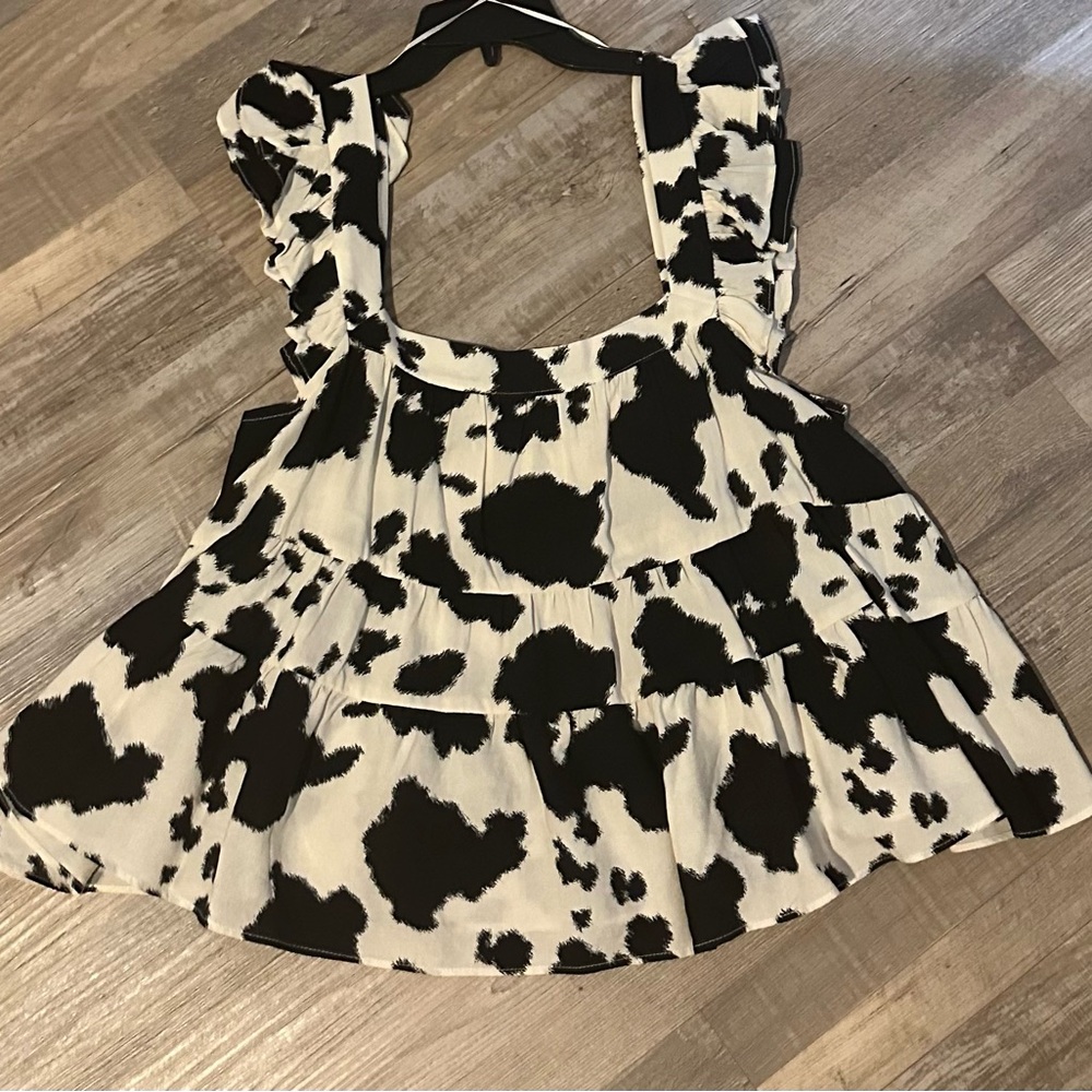 Lilian Cowprint Blouse